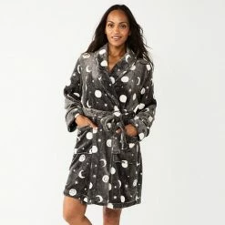 Women's Sonoma Goods For Life® Short Plush Robe Navy Clouds -Sonoma Goods For Life shop unnamed file 1112
