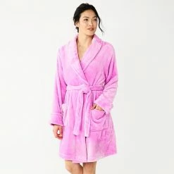 Women's Sonoma Goods For Life® Short Plush Robe Navy Clouds -Sonoma Goods For Life shop unnamed file 1113