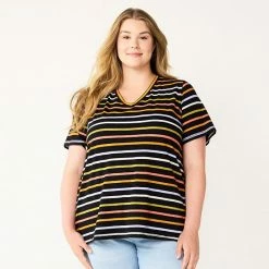 Petite Plus Size Sonoma Goods For Life® Everyday V-Neck Tee Coral Heart -Sonoma Goods For Life shop unnamed file 11131