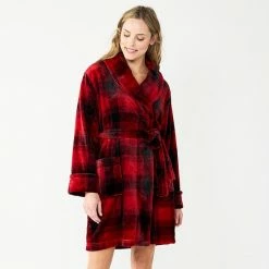 Women's Sonoma Goods For Life® Short Plush Robe Navy Clouds -Sonoma Goods For Life shop unnamed file 1114