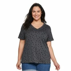 Petite Plus Size Sonoma Goods For Life® Everyday V-Neck Tee Coral Heart -Sonoma Goods For Life shop unnamed file 11144
