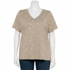 Petite Plus Size Sonoma Goods For Life® Everyday V-Neck Tee Coral Heart -Sonoma Goods For Life shop unnamed file 11148