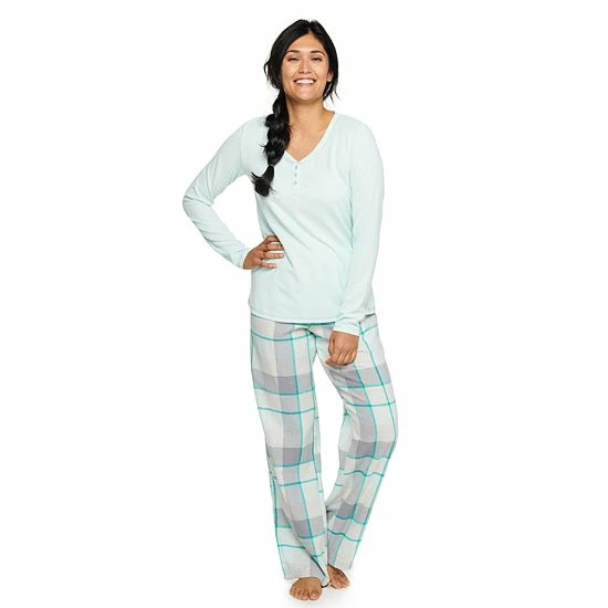 Petite Sonoma Goods For Life® Henley Pajama Top & Flannel Pajama Pants Set Red Charcoal Polar Bea 9 Petite Sonoma Goods For Life® Henley Pajama Top & Flannel Pajama Pants Set Red Charcoal Polar Bea - Image 7