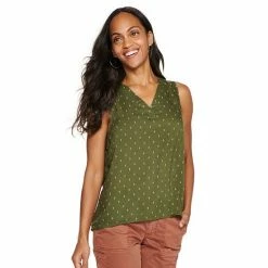 Petite Sonoma Goods For Life® Sleeveless V-Neck Top Tan Floral -Sonoma Goods For Life shop unnamed file 11179