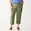 Plus Size Sonoma Goods For Life® High-Waisted Utility Straight Crop Pants Olive -Sonoma Goods For Life shop unnamed file 11183
