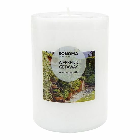 Sonoma Goods For Life® 3" X 4" Weekend Getaway Pillar Candle 3 Sonoma Goods For Life® 3" X 4" Weekend Getaway Pillar Candle