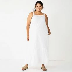 Women's Sonoma Goods For Life® Tiered Maxi Dress Vital White -Sonoma Goods For Life shop unnamed file 11228