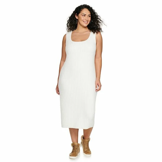 Plus Size Sonoma Goods For Life® X Lauren Lane Rib Sweater Dress Heather Gray 6 Plus Size Sonoma Goods For Life® X Lauren Lane Rib Sweater Dress Heather Gray - Image 4