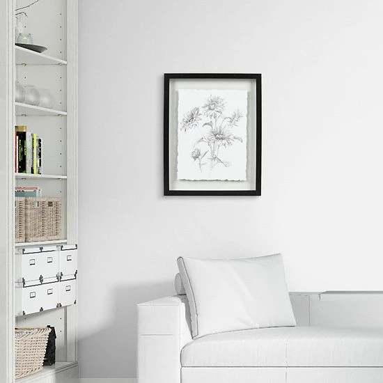 Sonoma Goods For Life® Shadowbox Drawn Sunflowers 4 Sonoma Goods For Life® Shadowbox Drawn Sunflowers - Image 2