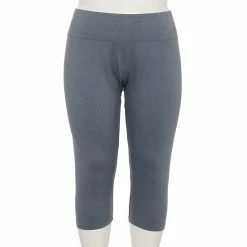 Plus Size Sonoma Goods For Life® Mid Rise Cropped Leggings Gray