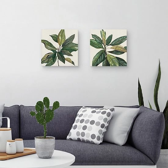 Sonoma Goods For Life® Magnolia Leaves I & II Canvas Wall Art 2-piece Set 4 Sonoma Goods For Life® Magnolia Leaves I & II Canvas Wall Art 2-piece Set - Image 2