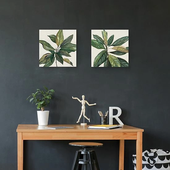 Sonoma Goods For Life® Magnolia Leaves I & II Canvas Wall Art 2-piece Set 6 Sonoma Goods For Life® Magnolia Leaves I & II Canvas Wall Art 2-piece Set - Image 4