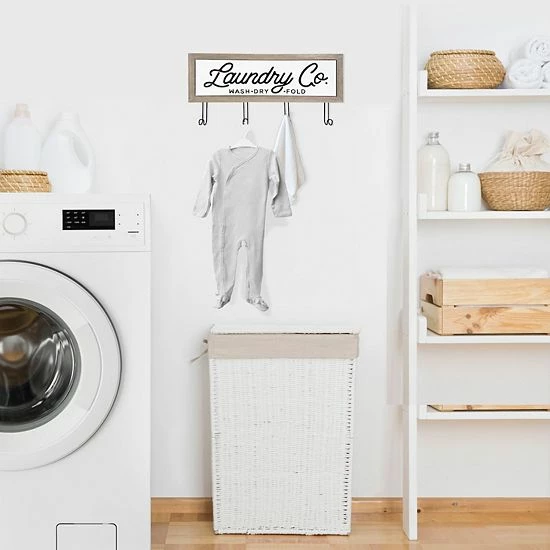 Sonoma Goods For Life® 4-Hook Laundry Co. Wall Decor 4 Sonoma Goods For Life® 4-Hook Laundry Co. Wall Decor - Image 2