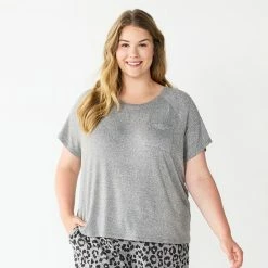 Plus Size Sonoma Goods For Life® Essential Short Sleeve Pajama Top Blue Dye -Sonoma Goods For Life shop unnamed file 11350