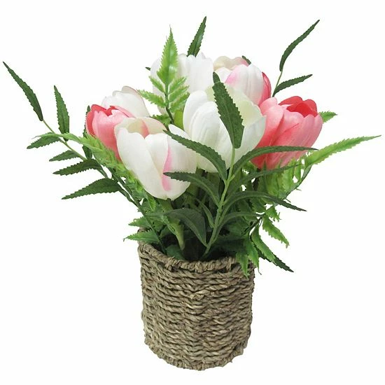 Sonoma Goods For Life® Artificial Mixed Tulip Fern Arrangement Table Decor 4 Sonoma Goods For Life® Artificial Mixed Tulip Fern Arrangement Table Decor - Image 2