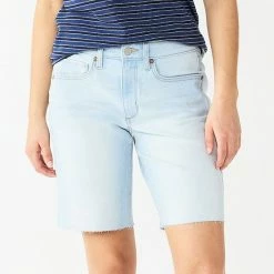 Petite Sonoma Goods For Life® High-Rise Bermuda Jean Shorts Leslie -Sonoma Goods For Life shop unnamed file 11365