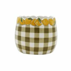 Sonoma Goods For Life® Lemon Plaid Planter Table Decor