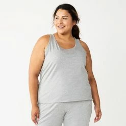 Plus Size Sonoma Goods For Life® Essential Pajama Tank Top Heather Gray -Sonoma Goods For Life shop unnamed file 11399