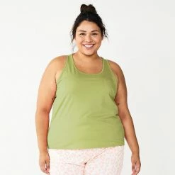 Plus Size Sonoma Goods For Life® Essential Pajama Tank Top Heather Gray -Sonoma Goods For Life shop unnamed file 11400