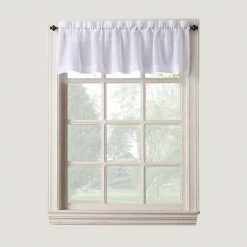 Sonoma Goods For Life® Ayden Linen Blend Tier Window Valance - 56'' X 14'' White