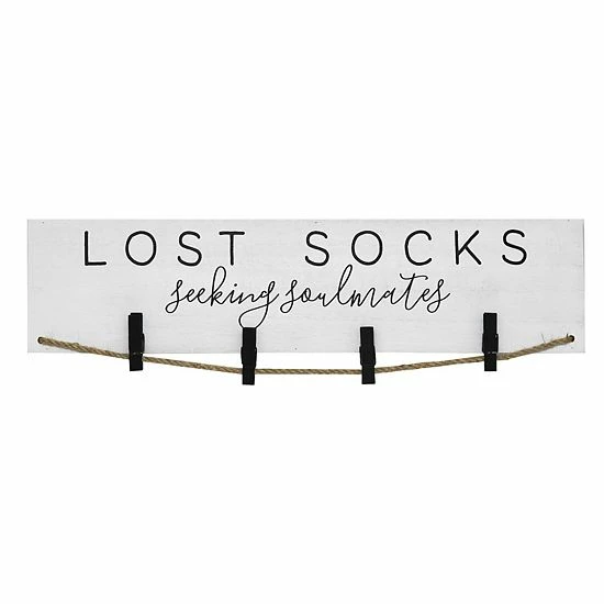 Sonoma Goods For Life® Lost Socks 4-Clip Wall Decor 3 Sonoma Goods For Life® Lost Socks 4-Clip Wall Decor