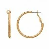 Sonoma Goods For Life® Gold Tone Textured Nickel Free Hoop Earrings