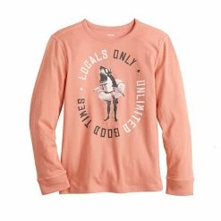 Boys 8-20 Sonoma Goods For Life® Adaptive Sensory Long Sleeve Graphic Tee Casual Coral