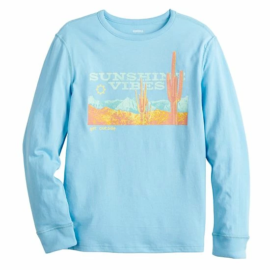 Boys 8-20 Sonoma Goods For Life® Adaptive Sensory Long Sleeve Graphic Tee Casual Coral 5 Boys 8-20 Sonoma Goods For Life® Adaptive Sensory Long Sleeve Graphic Tee Casual Coral - Image 3