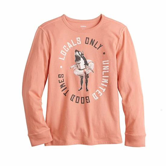Boys 8-20 Sonoma Goods For Life® Adaptive Sensory Long Sleeve Graphic Tee Casual Coral 6 Boys 8-20 Sonoma Goods For Life® Adaptive Sensory Long Sleeve Graphic Tee Casual Coral - Image 4