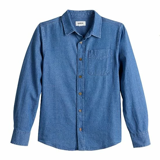 Boys 8-20 Sonoma Goods For Life® Chambray Button-Down Shirt 3 Boys 8-20 Sonoma Goods For Life® Chambray Button-Down Shirt