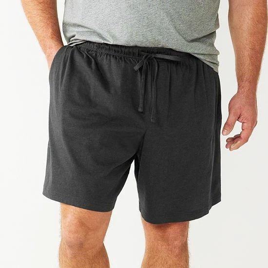 Big & Tall Sonoma Goods For Life® Knit Sleep Shorts Black 6 Big & Tall Sonoma Goods For Life® Knit Sleep Shorts Black - Image 4