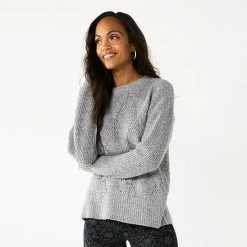 Women's Sonoma Goods For Life® Diamond Stitch Pullover Sweater Plum -Sonoma Goods For Life shop unnamed file 117