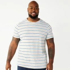 Big & Tall Sonoma Goods For Life® Crewneck Tee & Sleep Shorts Set Black Feeder Stripe Bk -Sonoma Goods For Life shop unnamed file 11718