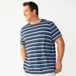 Big & Tall Sonoma Goods For Life® Crewneck Tee & Sleep Shorts Set Black Feeder Stripe Bk -Sonoma Goods For Life shop unnamed file 11719