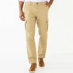 Men's Sonoma Goods For Life® Straight-Fit Cargo Pants Dark Khaki -Sonoma Goods For Life shop unnamed file 1172