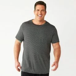 Big & Tall Sonoma Goods For Life® Crewneck Tee & Sleep Shorts Set Black Feeder Stripe Bk -Sonoma Goods For Life shop unnamed file 11721