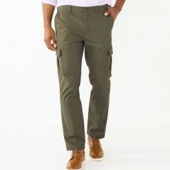 Men's Sonoma Goods For Life® Straight-Fit Cargo Pants Dark Khaki -Sonoma Goods For Life shop unnamed file 1173