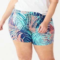 Plus Size Sonoma Goods For Life® Truly Soft Pajama Shorts Turq Leaves -Sonoma Goods For Life shop unnamed file 11731
