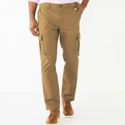 Men's Sonoma Goods For Life® Straight-Fit Cargo Pants Dark Khaki -Sonoma Goods For Life shop unnamed file 1174