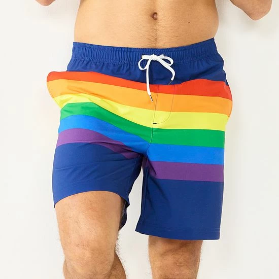 Men's Sonoma Goods For Life®® Pull-On Swim Trunks Pride Stripe 4 Men's Sonoma Goods For Life®® Pull-On Swim Trunks Pride Stripe - Image 2