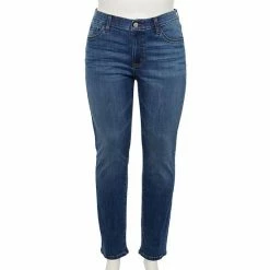 Plus Size Sonoma Goods For Life® Premium Elastic-Waist Midrise Straight-Leg Jeans Hartson -Sonoma Goods For Life shop unnamed file 1179