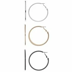 Sonoma Goods For Life™ Tri Tone Hoop Earring Set