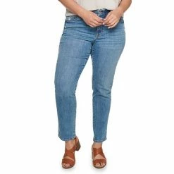 Plus Size Sonoma Goods For Life® Premium Elastic-Waist Midrise Straight-Leg Jeans Hartson -Sonoma Goods For Life shop unnamed file 1181
