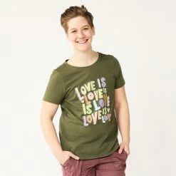 Women's Sonoma Goods For Life® Pride Graphic Tee Olive Love Is Love