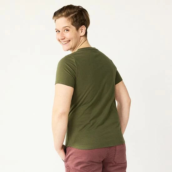 Women's Sonoma Goods For Life® Pride Graphic Tee Olive Love Is Love 4 Women's Sonoma Goods For Life® Pride Graphic Tee Olive Love Is Love - Image 2