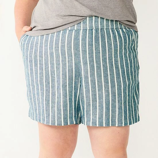 Plus Size Sonoma Goods For Life® Easy Pull-On Shorts Nostalgic Green 5 Plus Size Sonoma Goods For Life® Easy Pull-On Shorts Nostalgic Green - Image 3