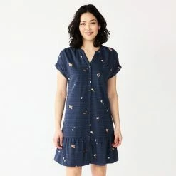 Petite Sonoma Goods For Life® Button-Front Flounce Tunic Dress Desoto Blue 9 Petite Sonoma Goods For Life® Button-Front Flounce Tunic Dress Desoto Blue -Sonoma Goods For Life shop unnamed file 11867