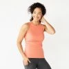 Women's Sonoma Goods For Life® Slim Fit High Neck Rib Tank Black