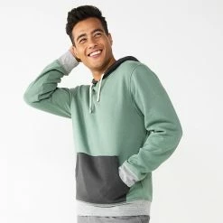 Men's Sonoma Goods For Life® Colorblock Hoodie Gray Pink Block -Sonoma Goods For Life shop unnamed file 1194