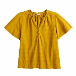 Petite Sonoma Goods For Life® Flutter Short Sleeve Top Cream Floral -Sonoma Goods For Life shop unnamed file 11949